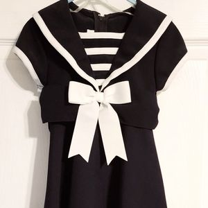 Bonnie Jean Girls Sailor Dress Navy Blue Size 4